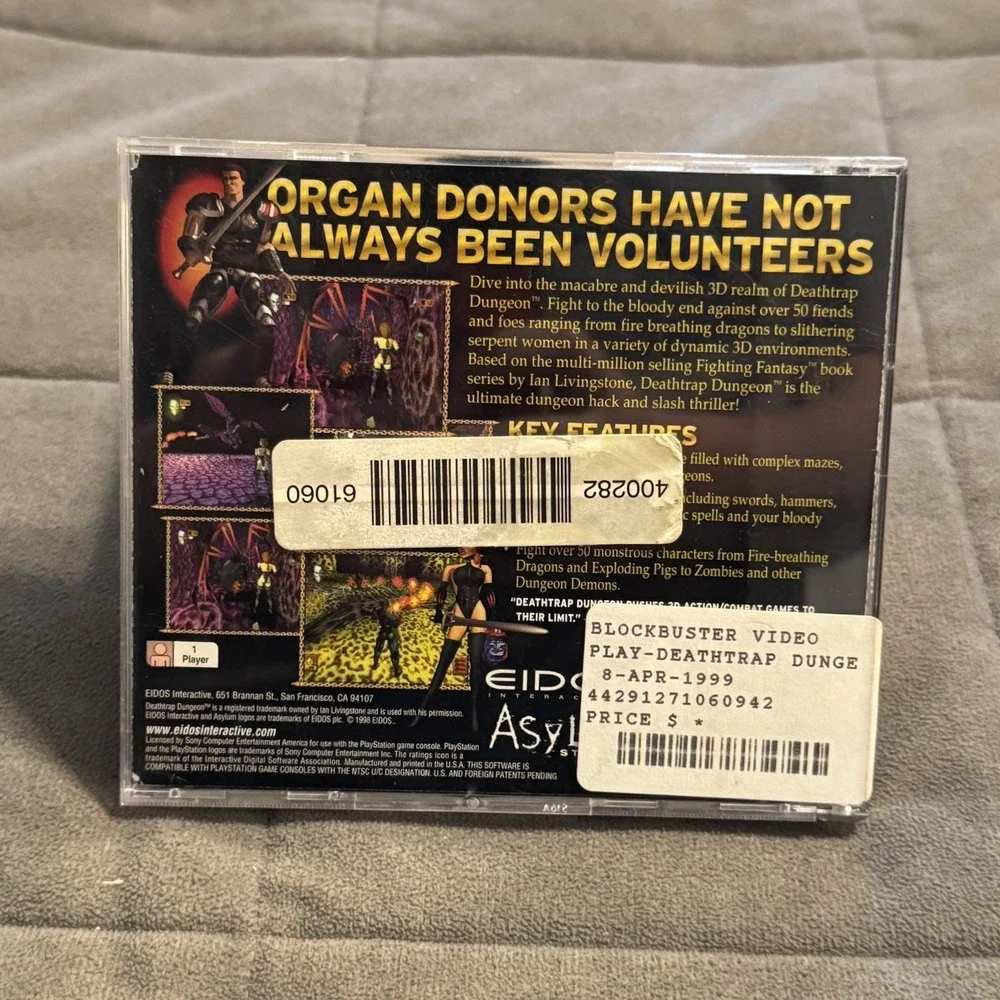 Deathtrap Dungeon Sony PlayStation 1 (PS1) PS1 Death Trap & Working
